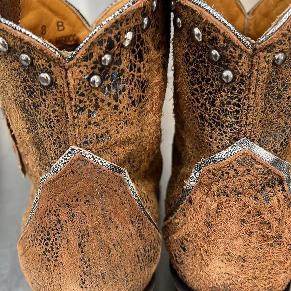 Old Gringo “Ilona short boots” in studded rust leather. New in box. - Picture 7 of 10